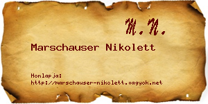 Marschauser Nikolett névjegykártya